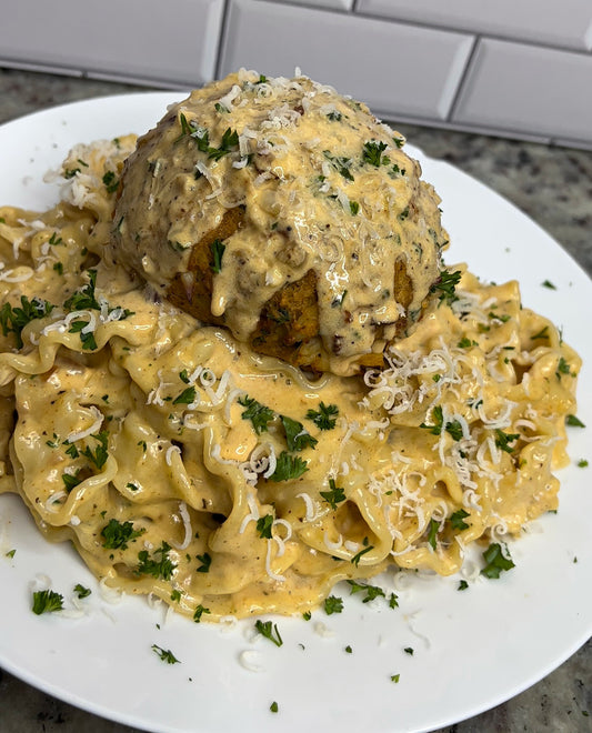 Crab Cake Alfredo